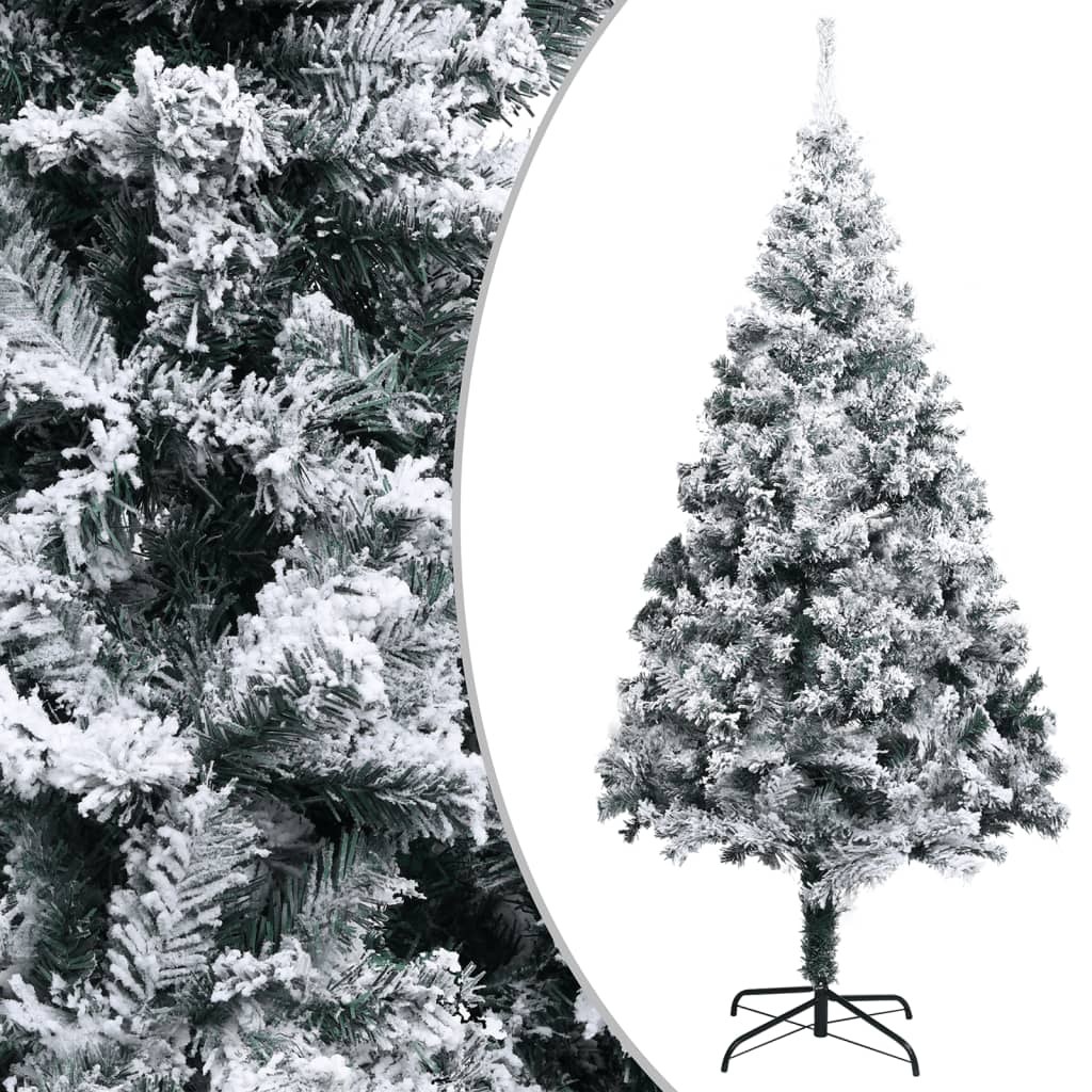 vidaXL Umelý vianočný stromček, zasnežený, zelený 400 cm, PVC