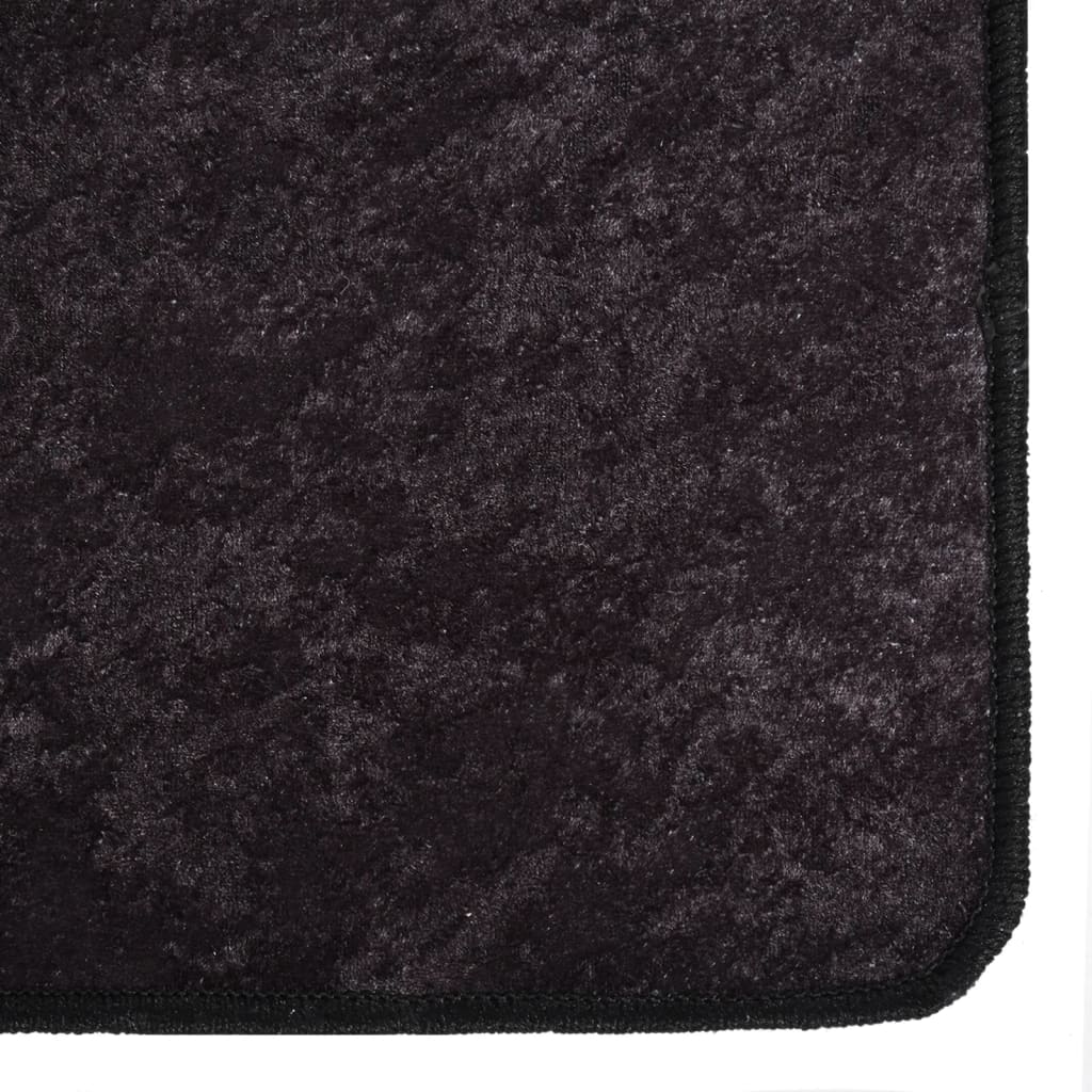 vidaXL Prateľný koberec 190x300 cm antracitový protišmykový