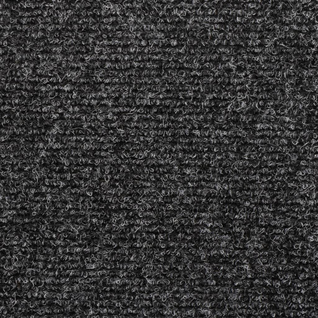 vidaXL Nášľapy na schody 15 ks, vpichované 65x21x4 cm, sivé
