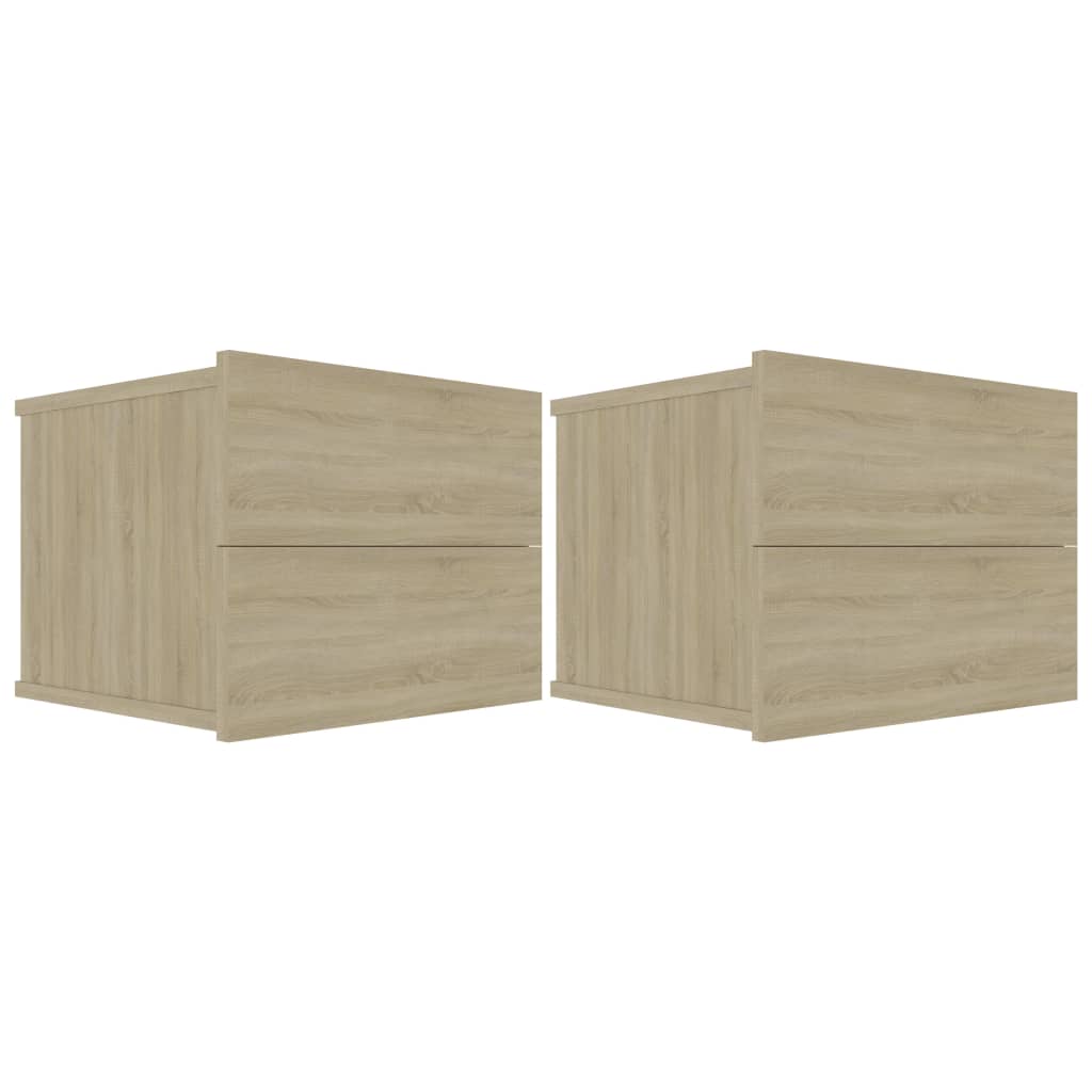 vidaXL Nočné stolíky 2 ks, dub sonoma 40x30x30 cm, kompozitné drevo