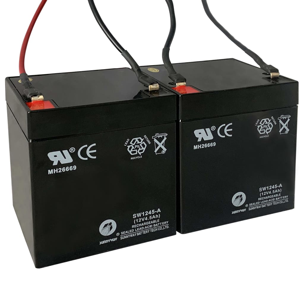 vidaXL Náhradné batérie na elektrické kolobežky 2 ks 12V 4,5Ah