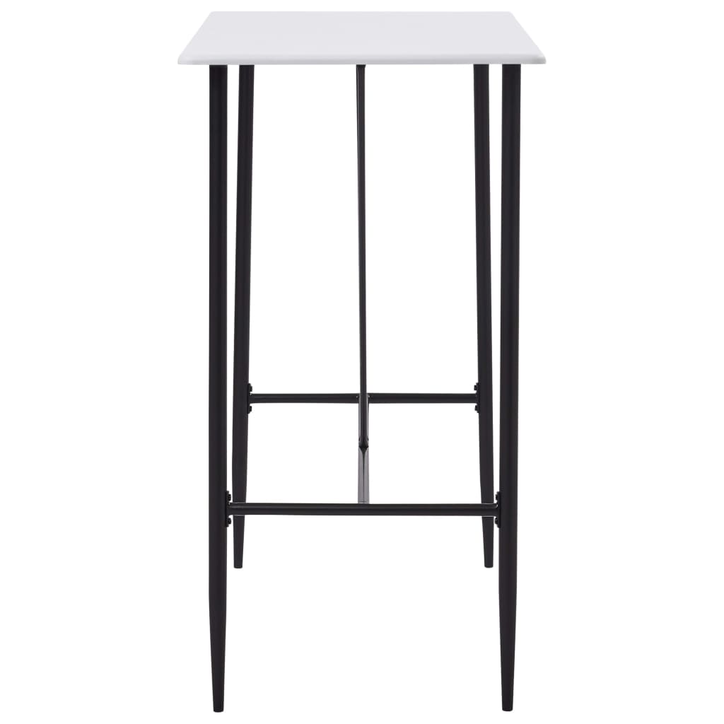 vidaXL Barový stôl biely 120x60x110 cm MDF