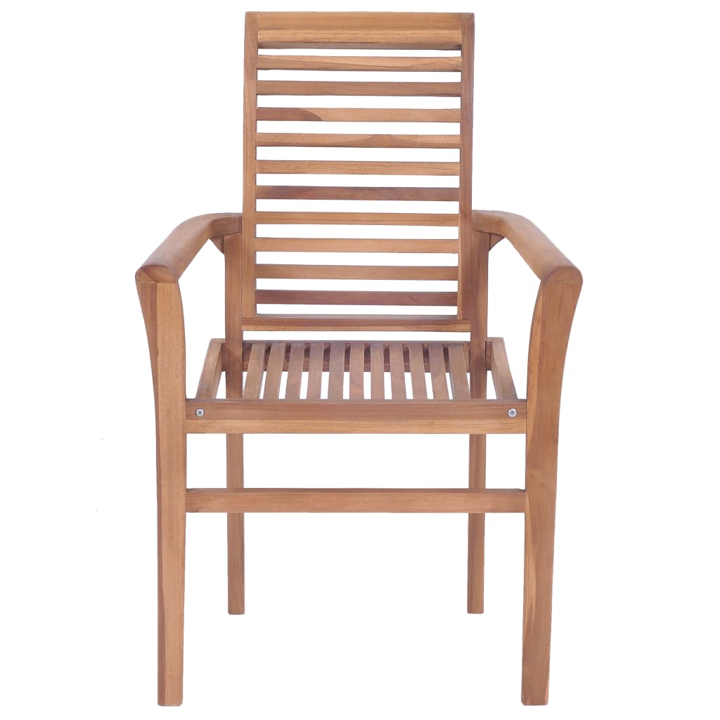 vidaXL Jedálenské stoličky 8 ks jasnozelené sedáky tíkový masív