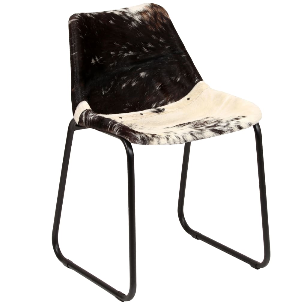 vidaXL Jedálenské stoličky, 4 ks, pravá kozia koža