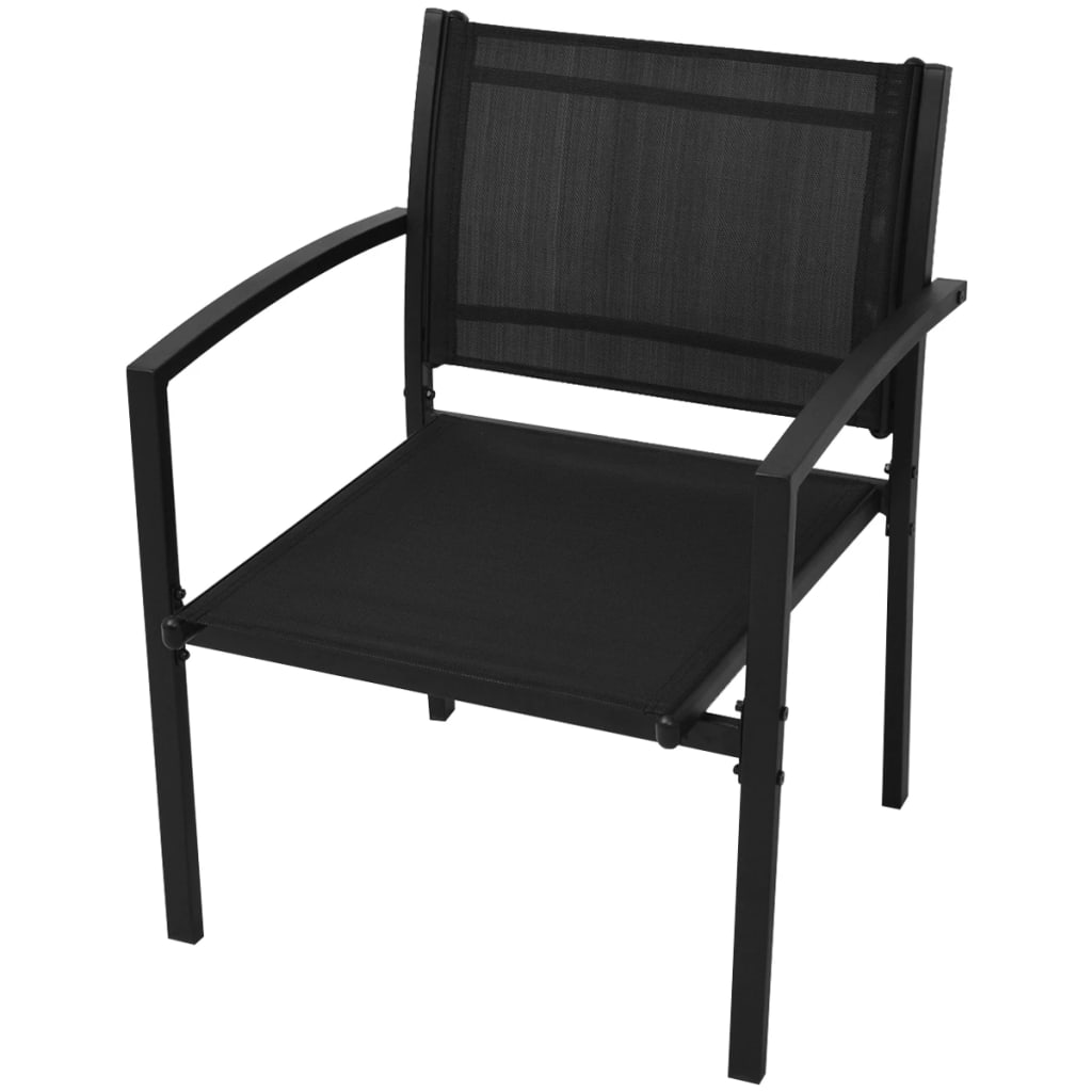 vidaXL 4-dielna záhradná sedacia súprava čierna textilénová