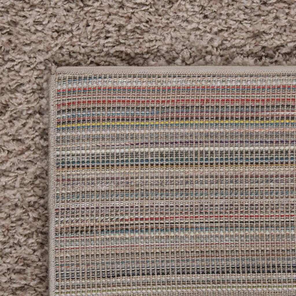 vidaXL Chlpatý koberec s vysokým vlasom béžový 160x230 cm