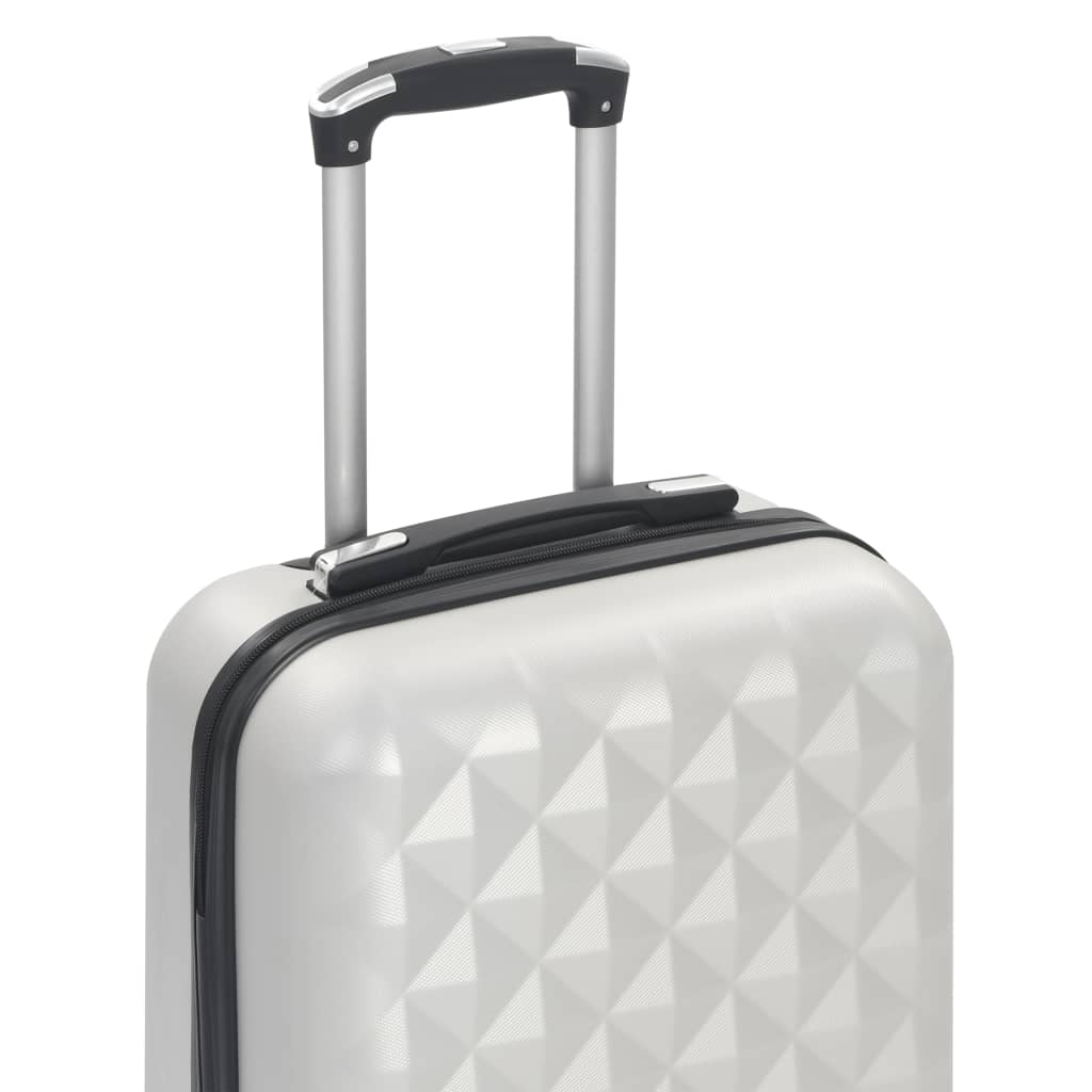vidaXL Cestovný kufor s tvrdým krytom strieborný ABS