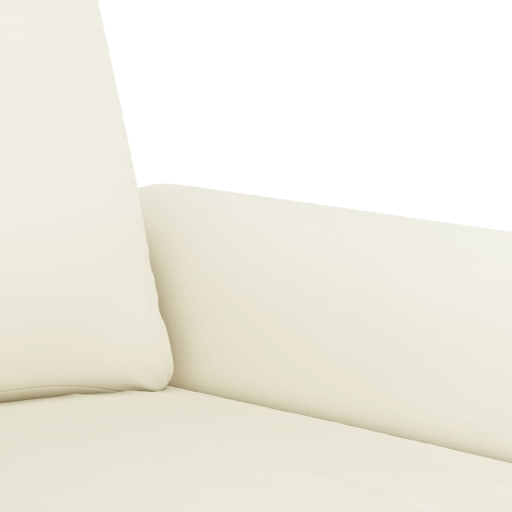 vidaXL 2-dielna sedacia súprava s vankúšmi krémová zamat