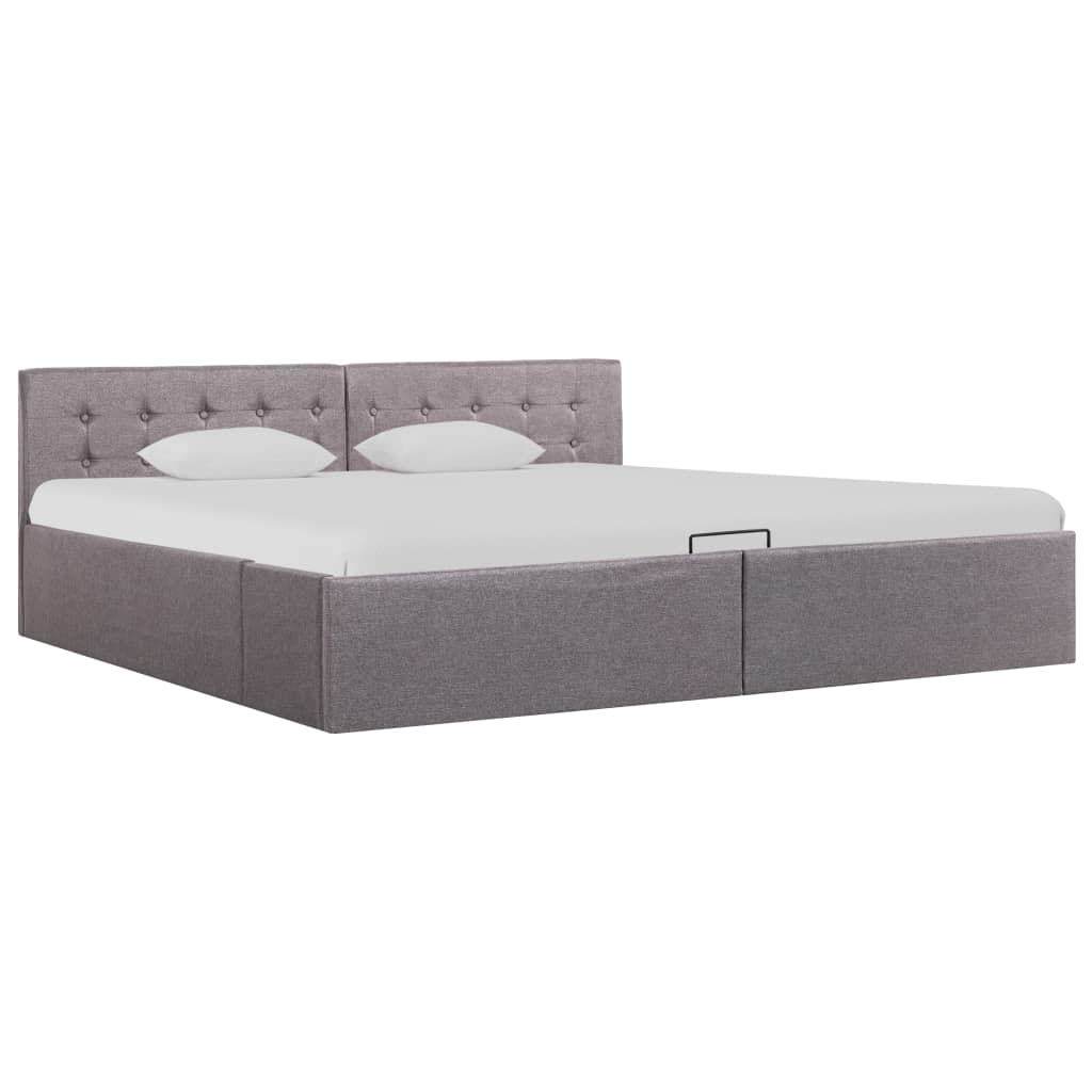 vidaXL Hydraulický posteľný rám+úložný priestor, látka 180x200 cm