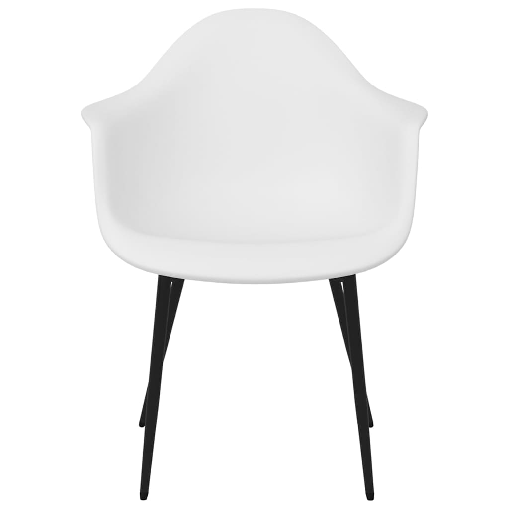 vidaXL Jedálenské stoličky 6 ks biele PP