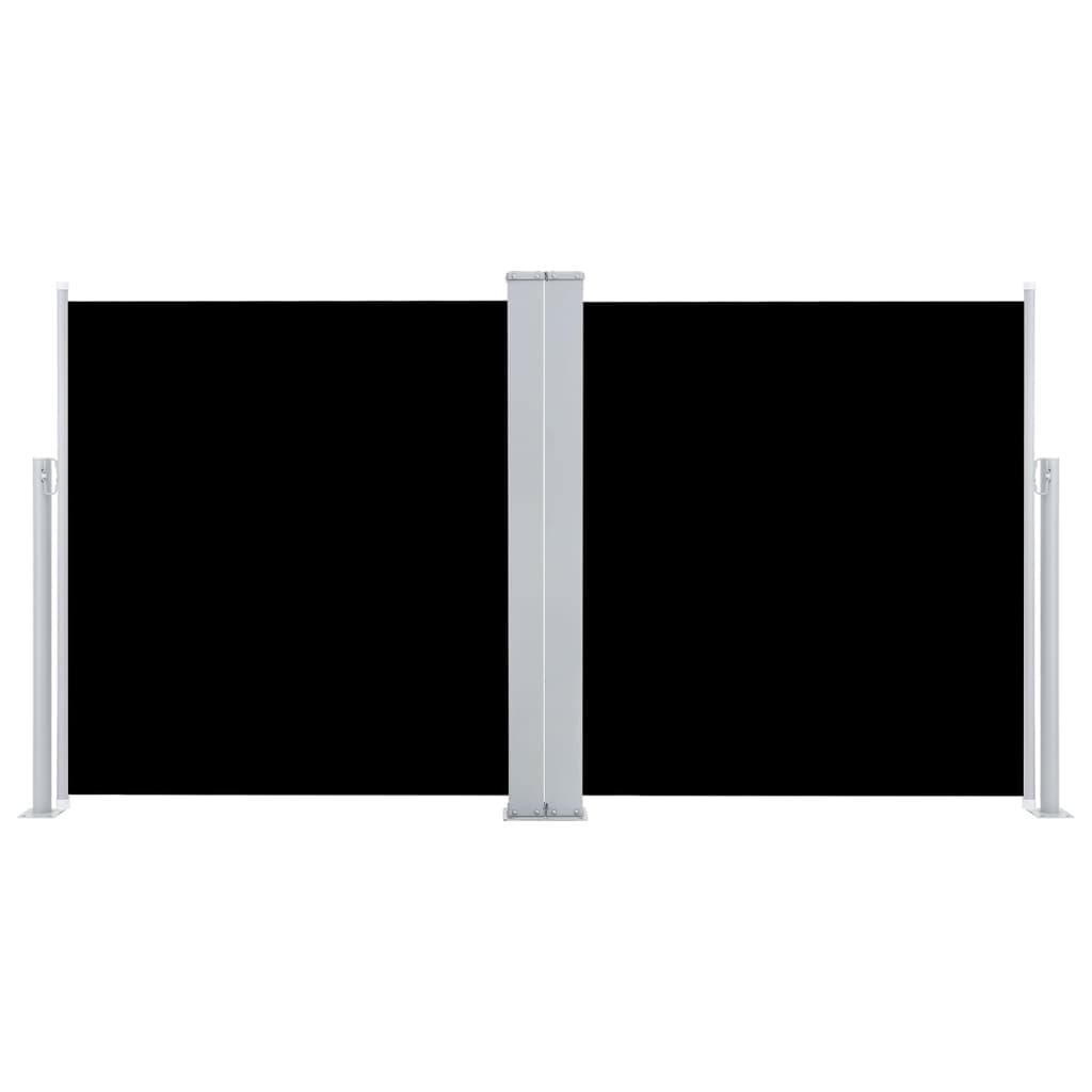 vidaXL Zaťahovacia bočná markíza, čierna 100x600 cm