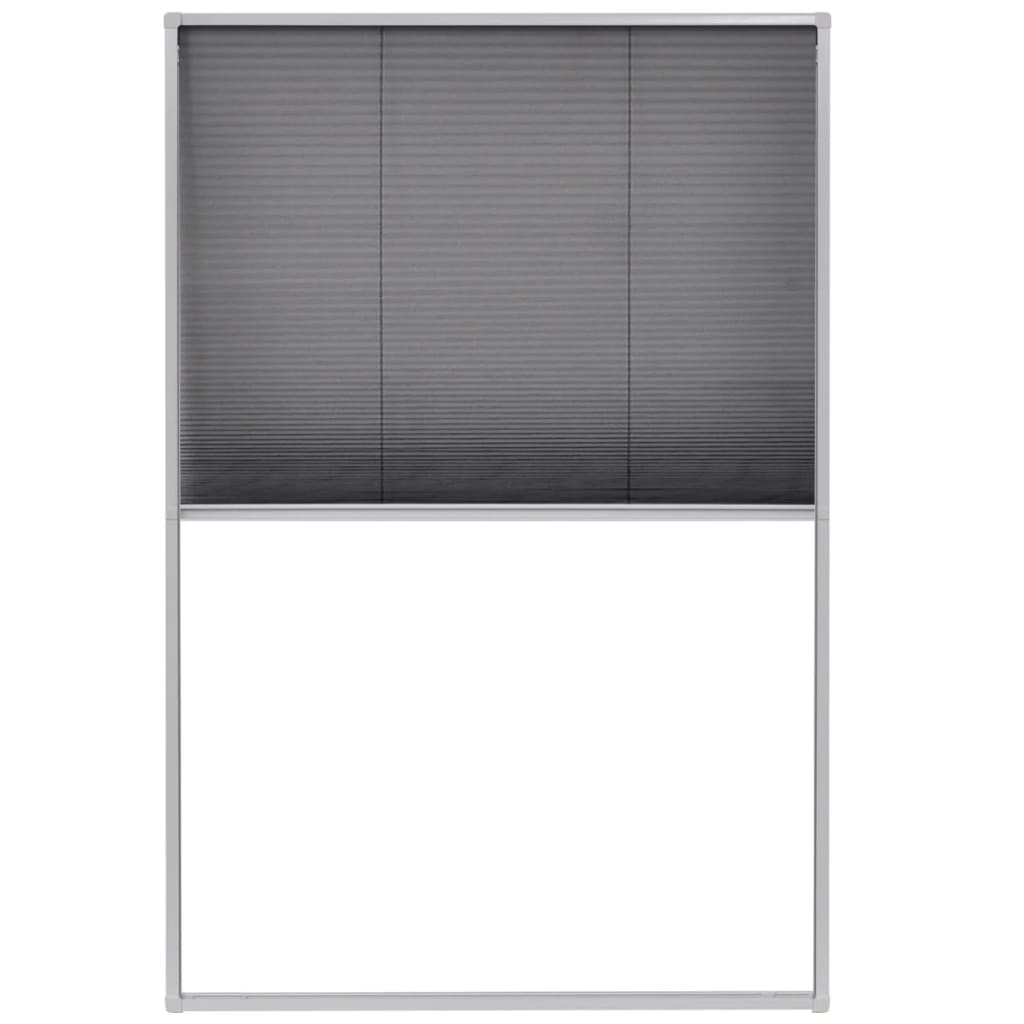 vidaXL Plisovaná okenná sieťka proti hmyzu s hliníkovým rámom, 80 x 120 cm