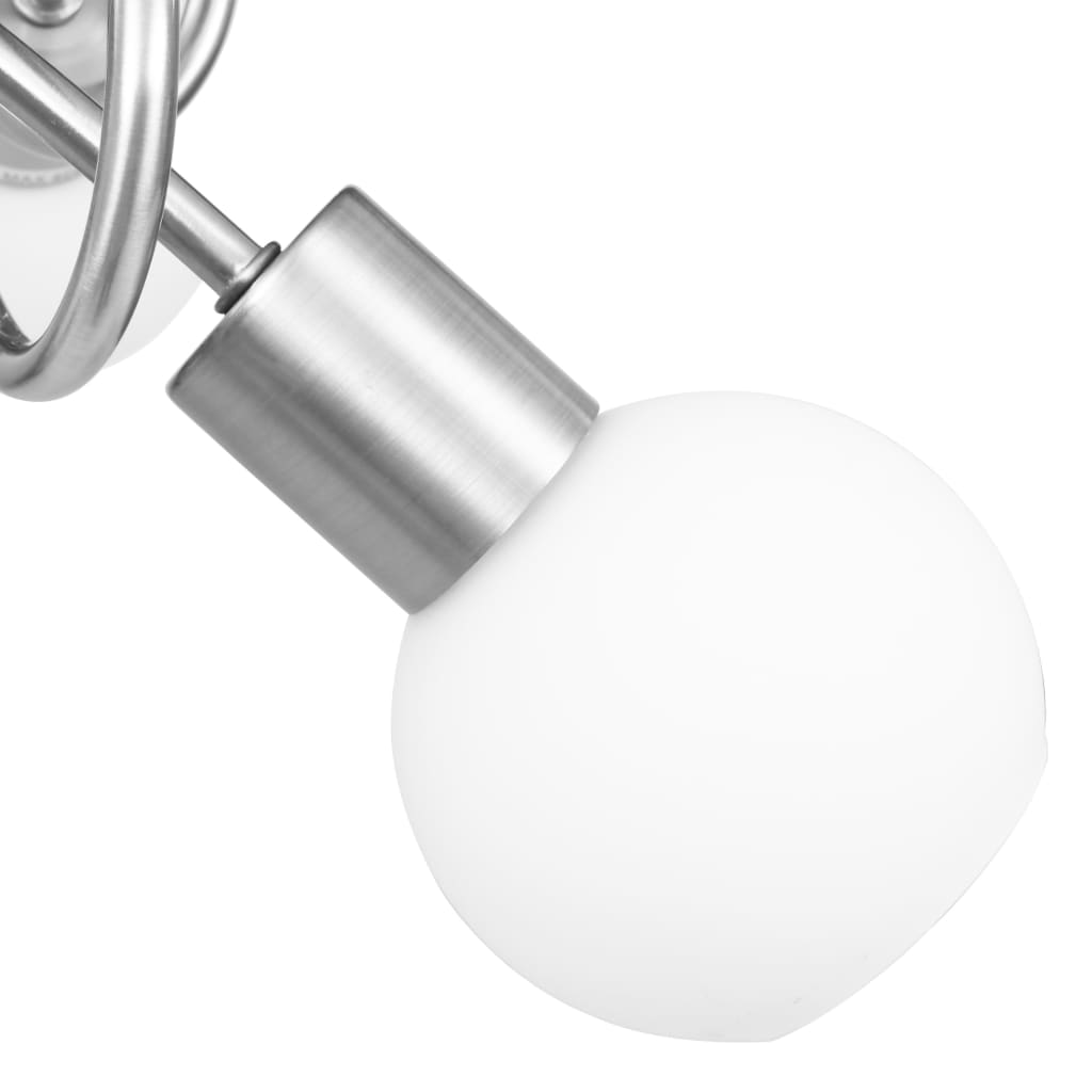 vidaXL Stropná lampa+keramické tienidlá na 3 žiarovky E14, biela guľa