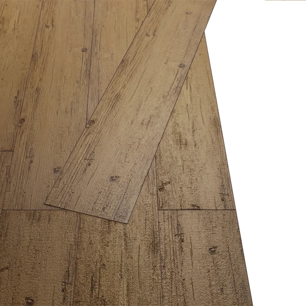 vidaXL Samolepiace podlahové dosky z PVC 5,02 m², 2 mm, hnedý orech