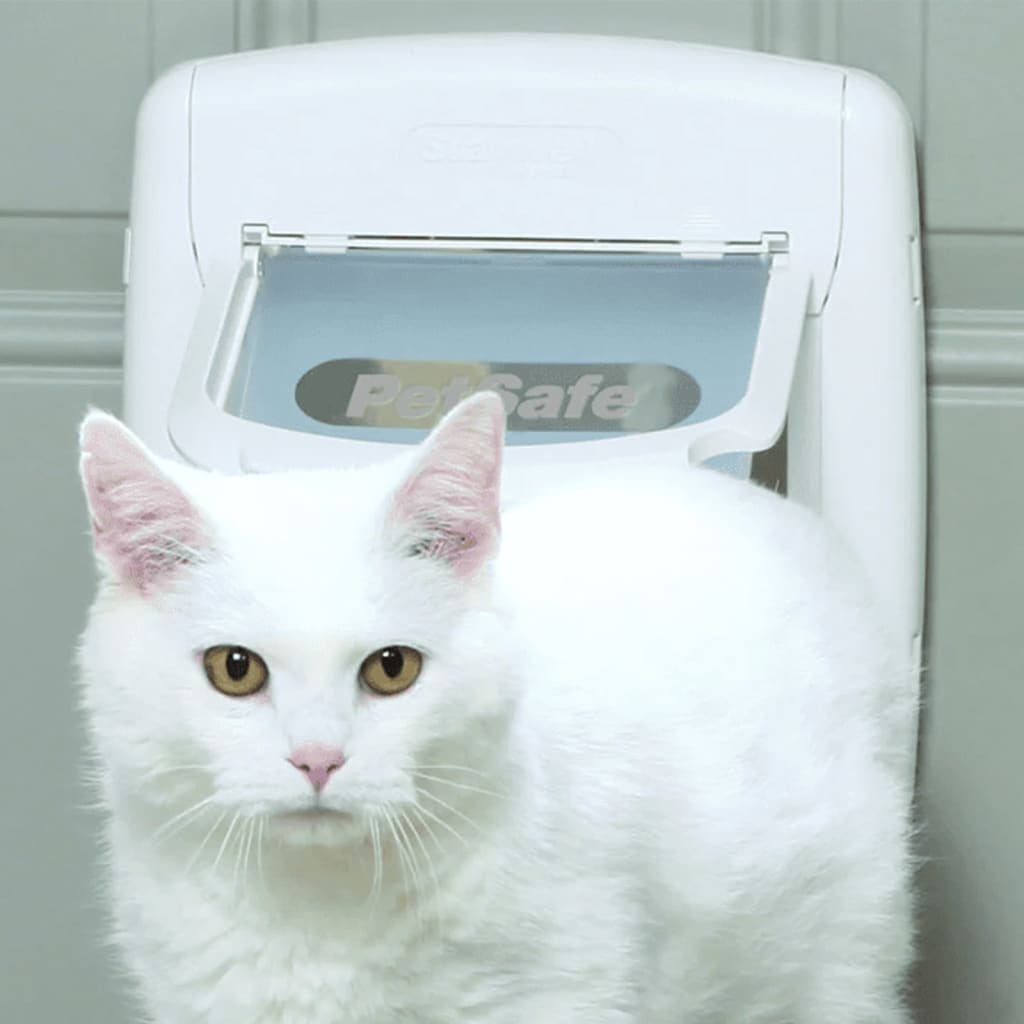 PetSafe Magnetická 4-smerná klapka pre mačky Deluxe 400 biela 5005
