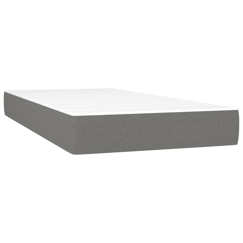 vidaXL Boxspring posteľ s matracom tmavosivá 200x200 cm látka
