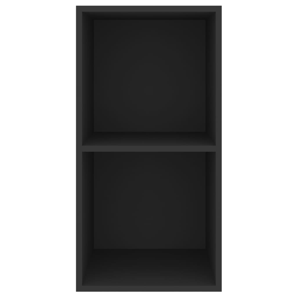 vidaXL Nástenná TV skrinka, čierna 37x37x72 cm, kompozitné drevo