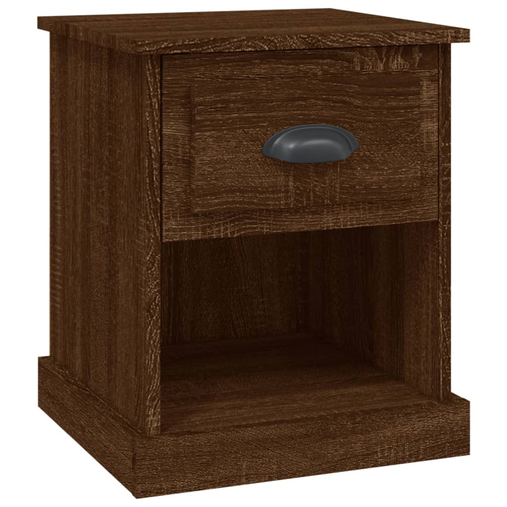 vidaXL Nočný stolík hnedý dub 39x39x47,5 cm kompozitné drevo