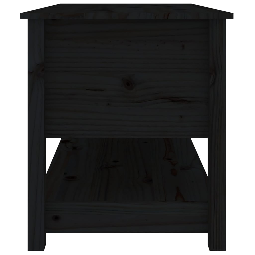vidaXL Konferenčný stolík čierny 102x49x55 cm borovicový masív