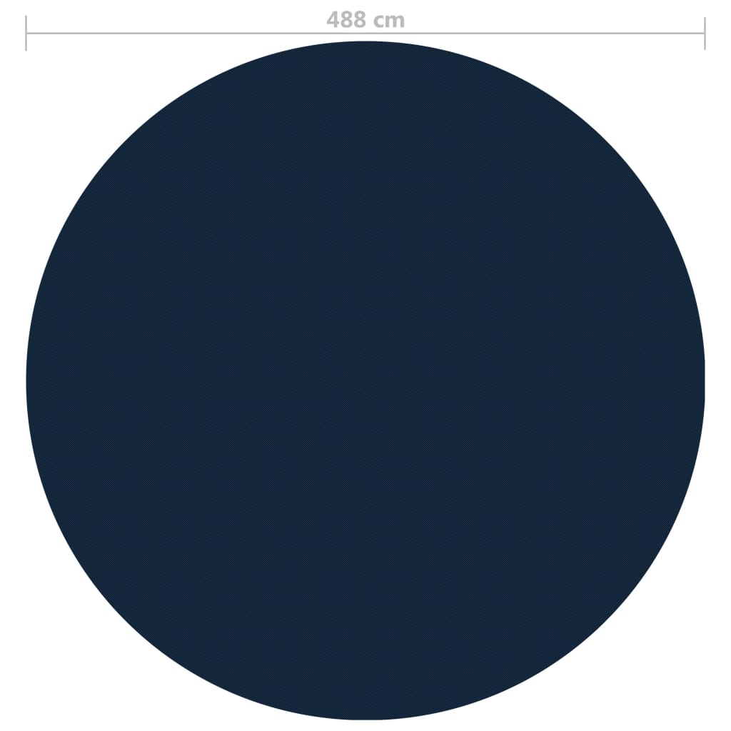 vidaXL Plávajúca solárna bazénová fólia z PE 488 cm čierna a modrá