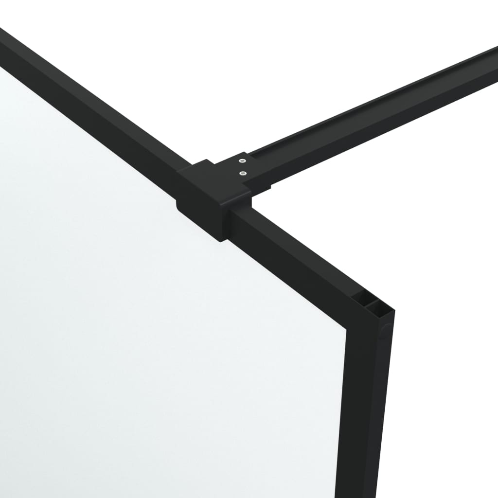 vidaXL Sprchová zástena čierna 115x195 cm matné ESG sklo