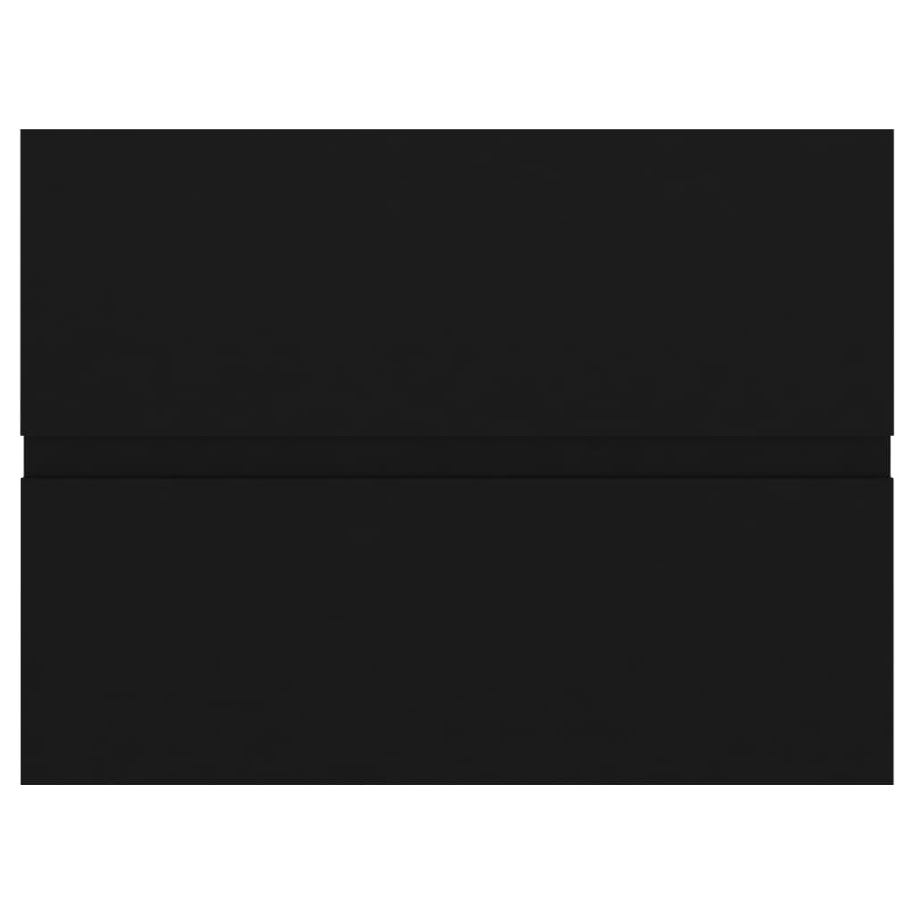 vidaXL Skrinka pod umývadlo, čierna 60x38,5x45 cm, kompozitné drevo