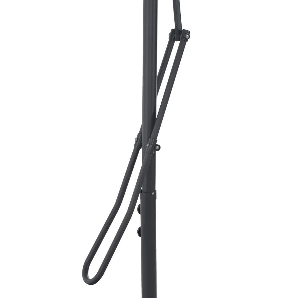 vidaXL Vonkajší slnečník s oceľovou tyčou, čierny 300x230 cm