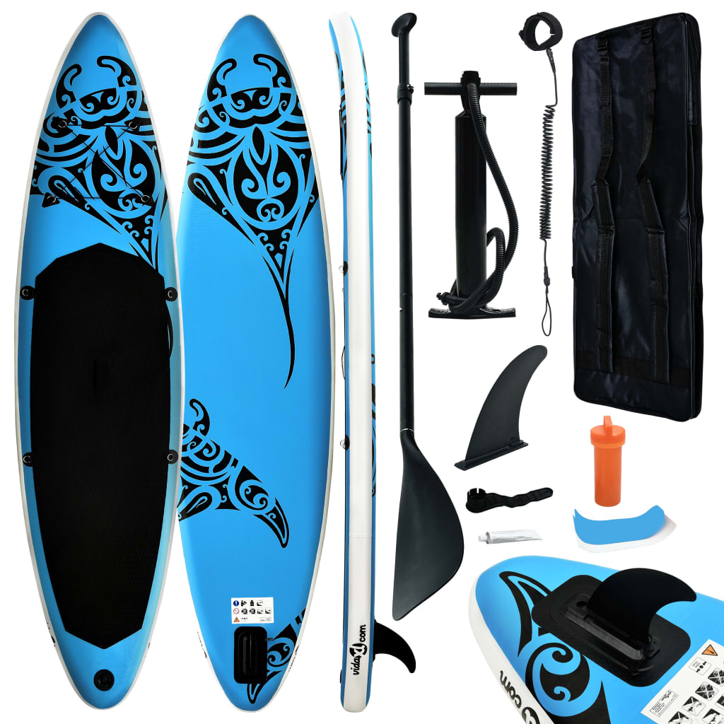 vidaXL Nafukovací Stand Up Paddleboard 320x76x15 cm modrý