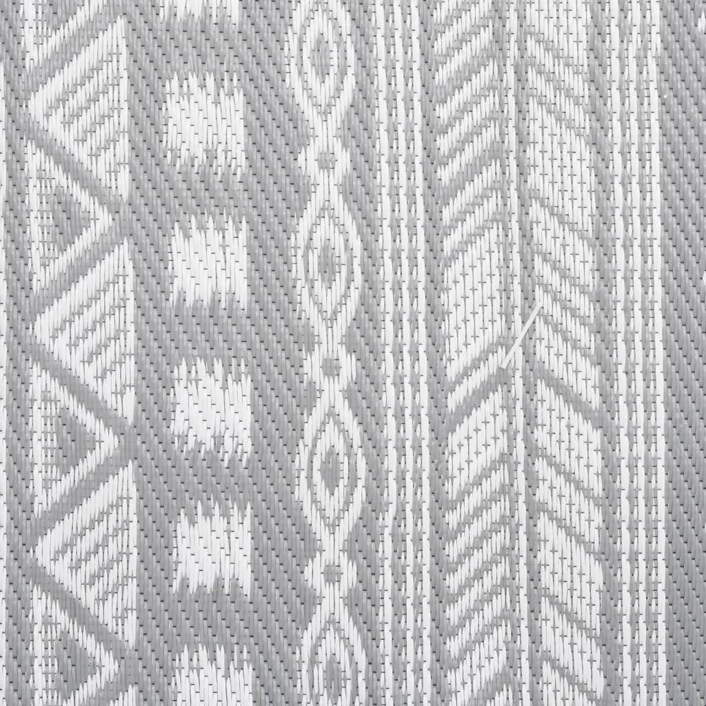 vidaXL Vonkajší koberec šedý 140x200 cm PP