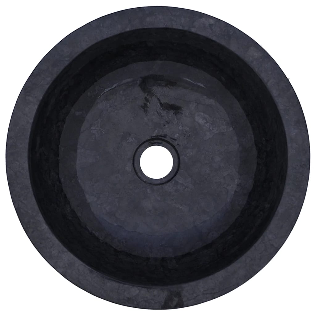 vidaXL Umývadlo 40x12 cm, mramor, čierne