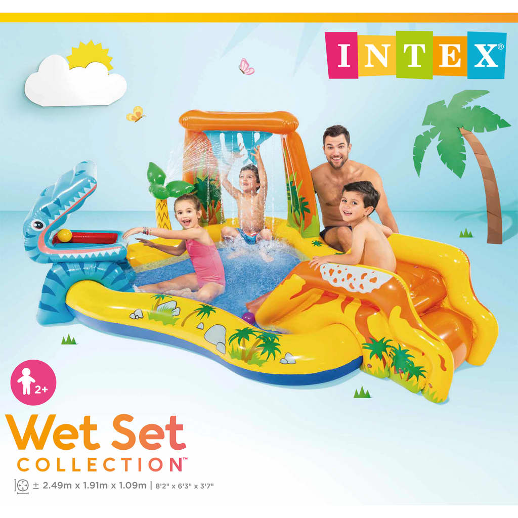 Intex Nafukovací bazén Dinosaur Play Center 249x191x109 cm 57444NP