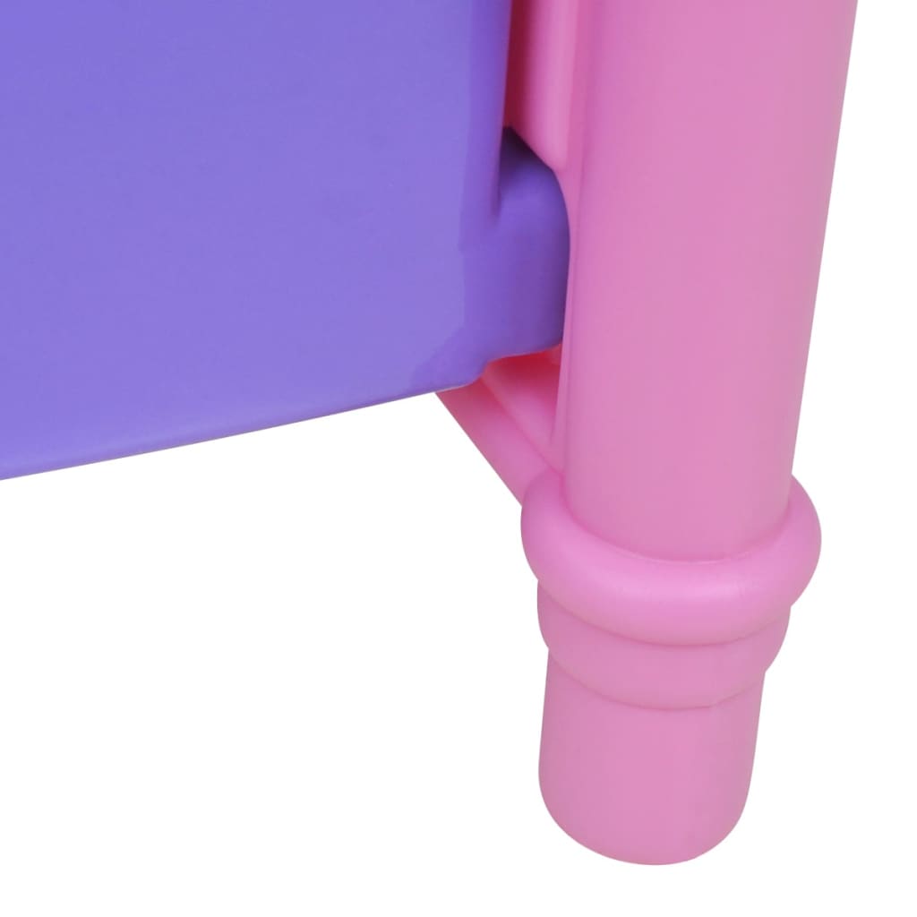 Detká postieľka/kolíska pre bábiky, ružovo-fialová