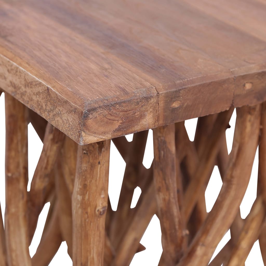 vidaXL Konferenčný stolík z polienok 40x40x40 cm, drevený masív