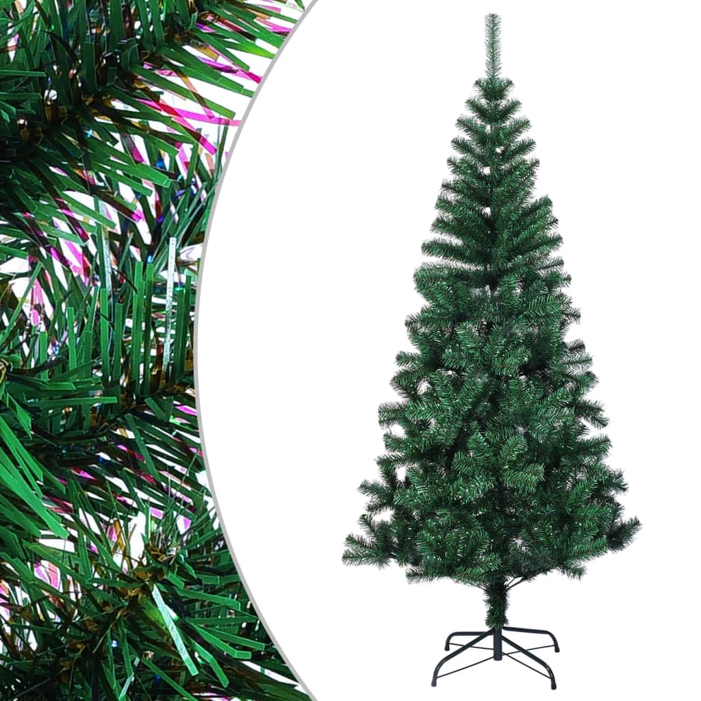 vidaXL Umelý vianočný stromček s farebnými vetvičkami zelený 180cm PVC