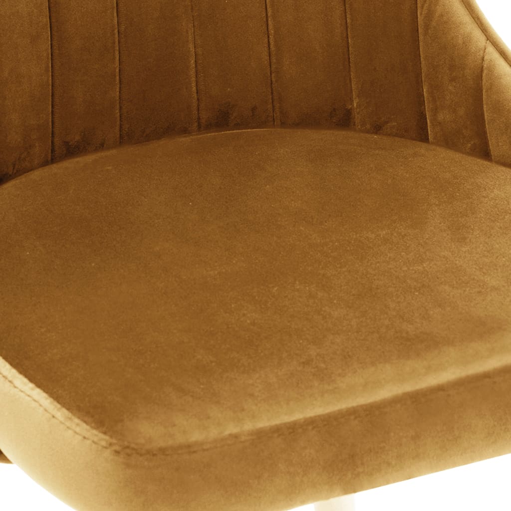 vidaXL Jedálenské stoličky 2 ks hnedé zamatové