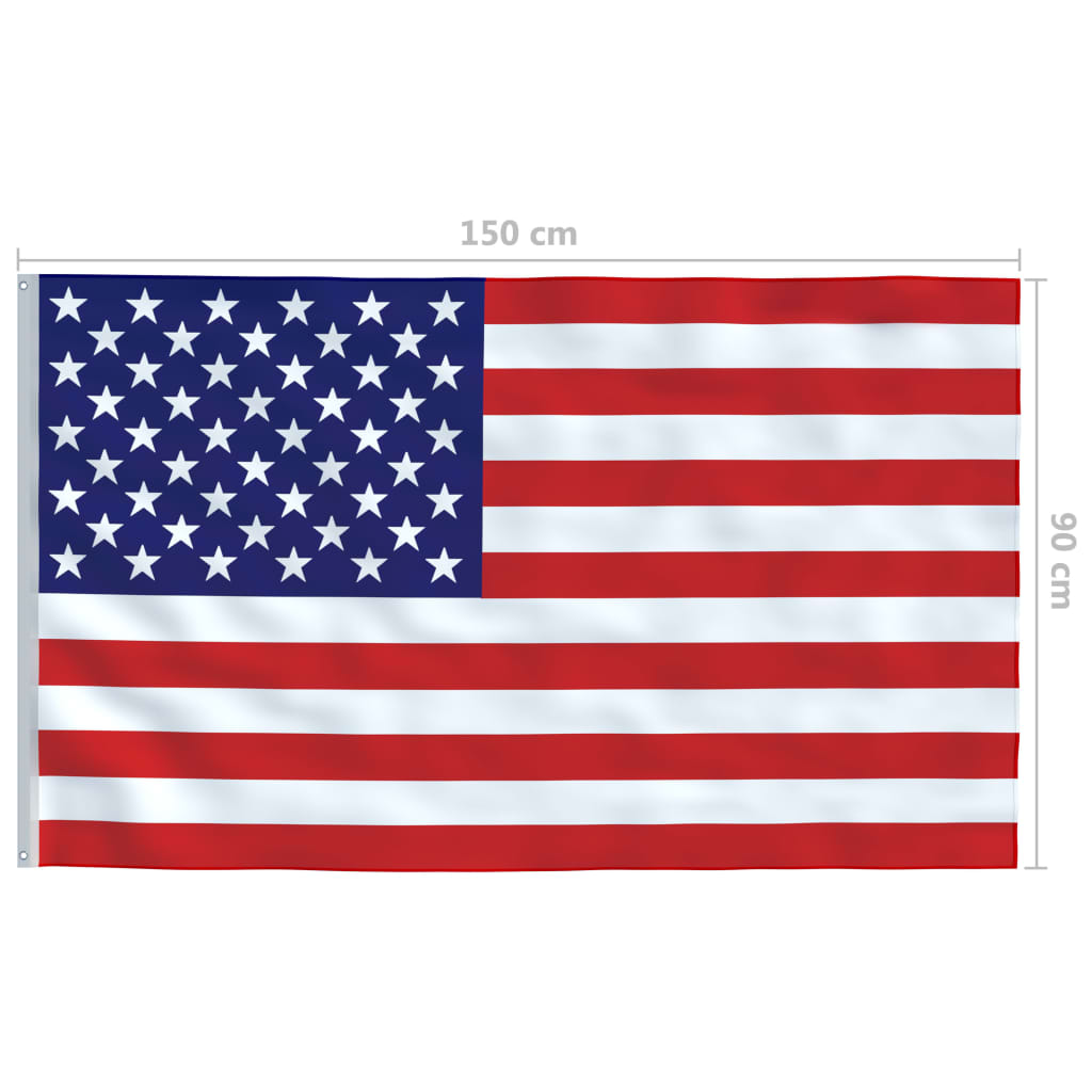 vidaXL Americká vlajka a stĺp 6 m hliníkový