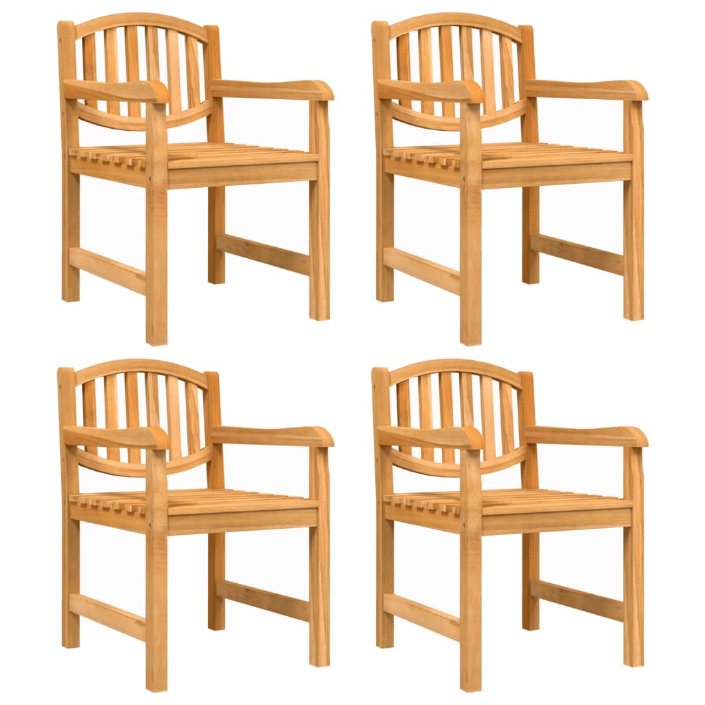 vidaXL Záhradné stoličky 4 ks 58x59x88 cm tíkové masívne drevo