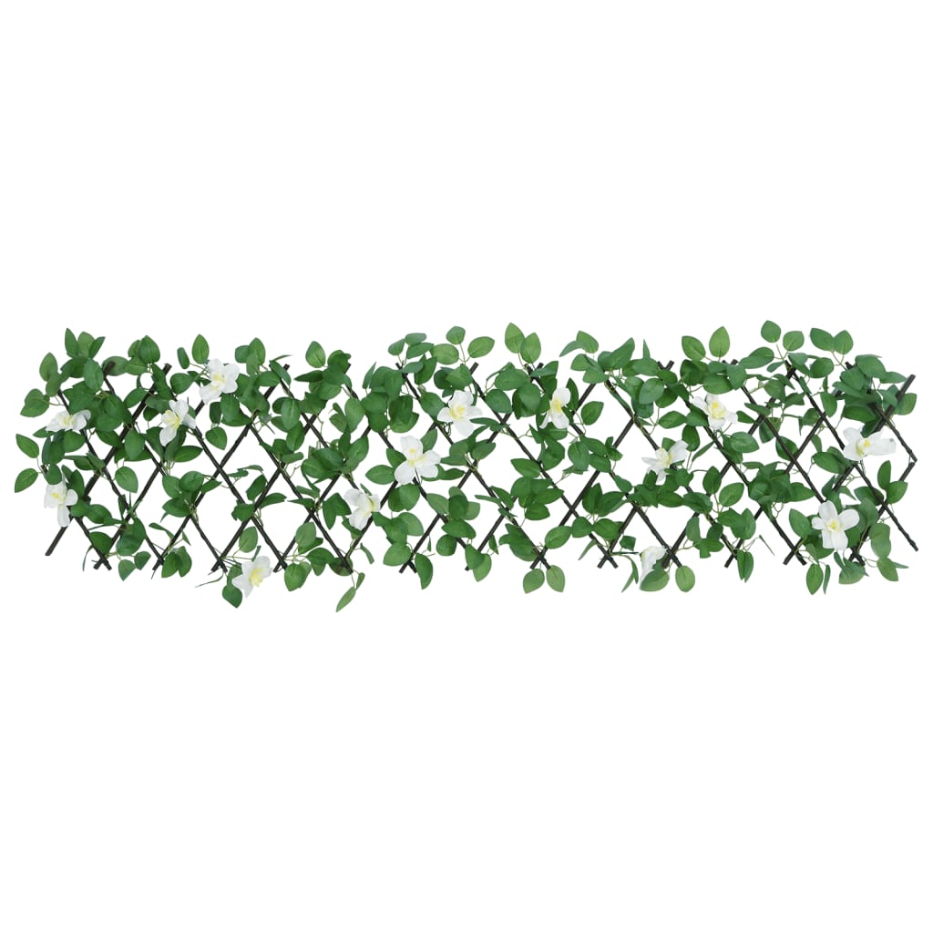 vidaXL Rozťahovacia mriežka s umelým brečtanom zelená 180x30 cm
