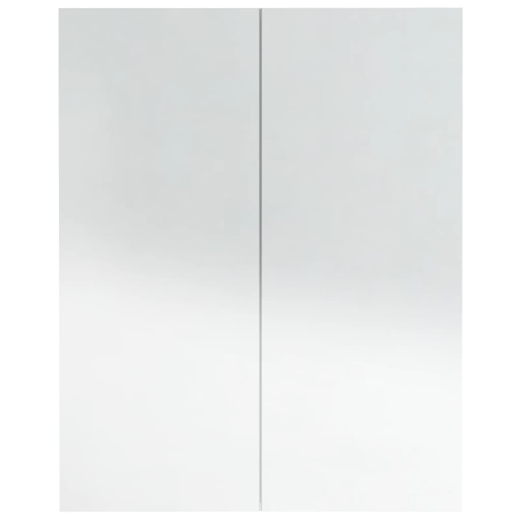 vidaXL Kúpeľňová zrkadlová skrinka 60x15x75 cm MDF lesklá biela