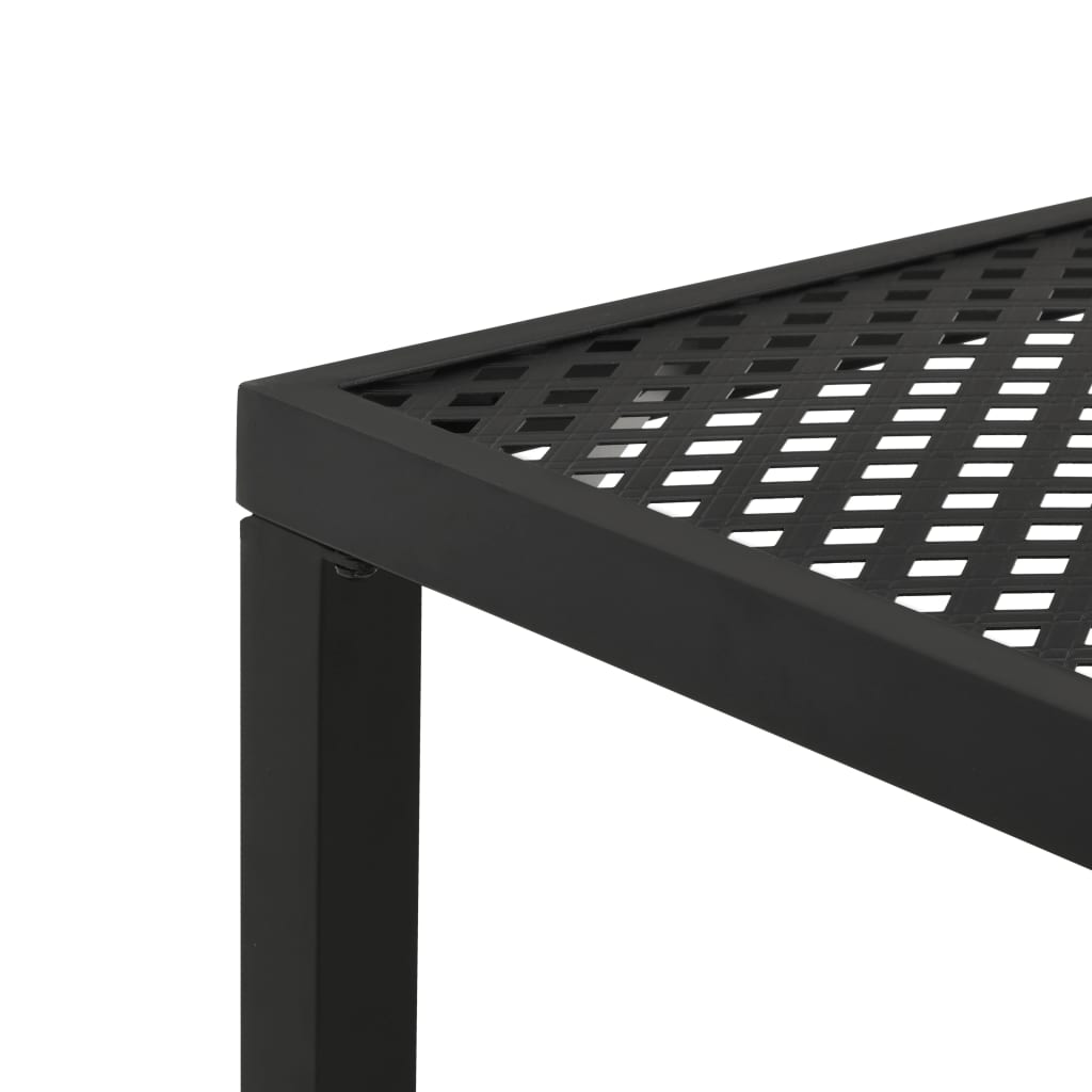 vidaXL Záhradný stôl, čierny 180x83x72 cm, oceľ