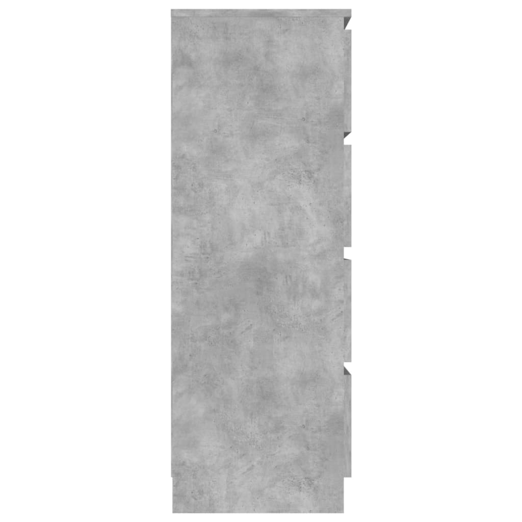 vidaXL Komoda, betónovo sivá 60x35x98,5 cm, kompozitné drevo