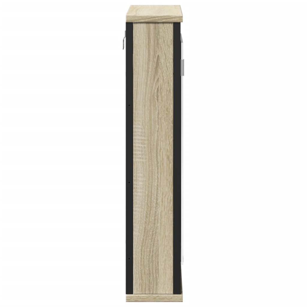 vidaXL Kúpeľňová skrinka so zrkadlom sonoma 42x12x60cm kompozit. drevo