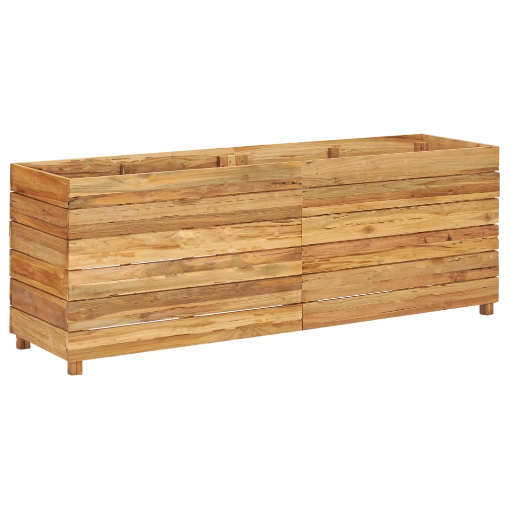 vidaXL Vyvýšený záhon 150x40x55 cm, recyklované tíkové drevo a oceľ