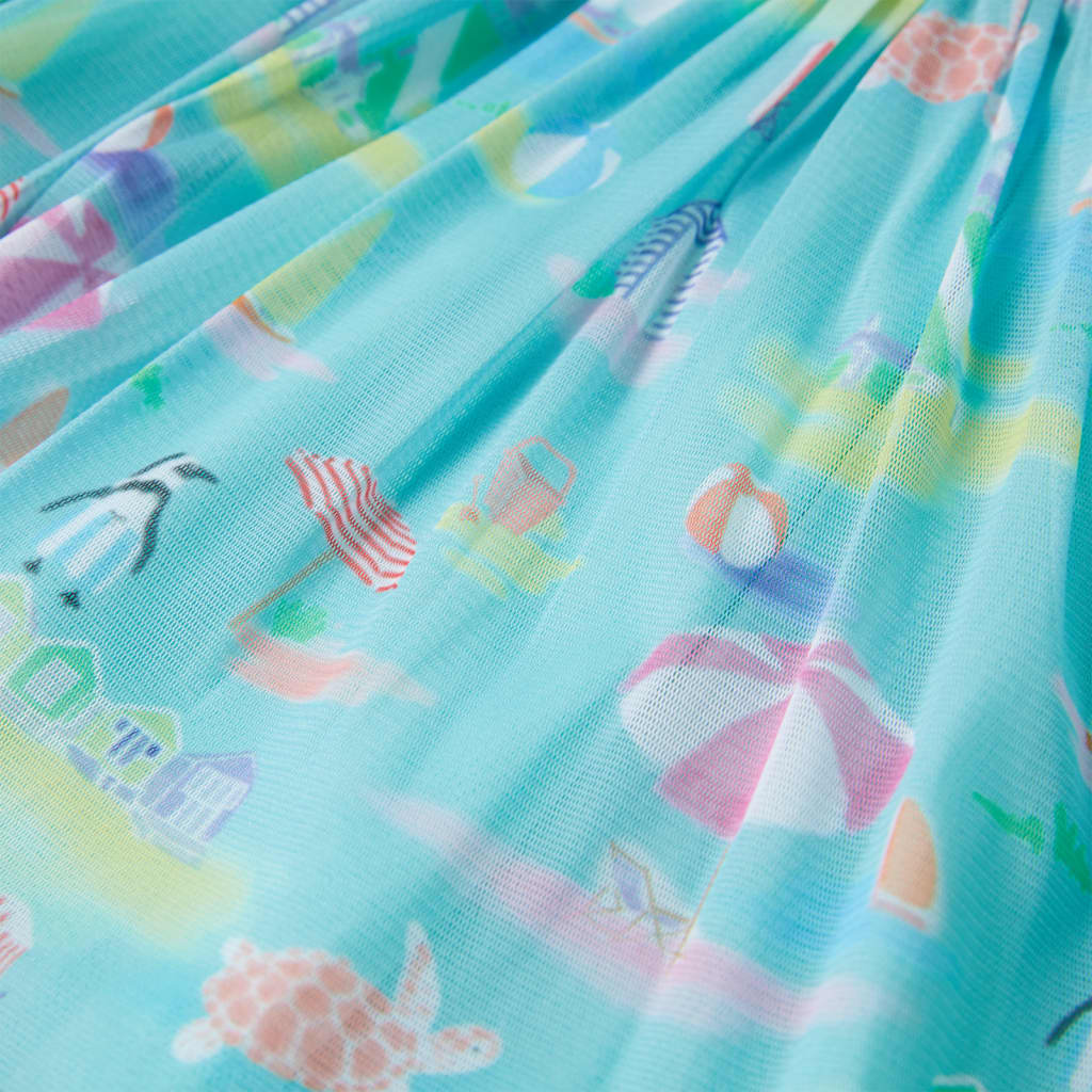 Detská plisovaná sukňa svetlá aqua 92