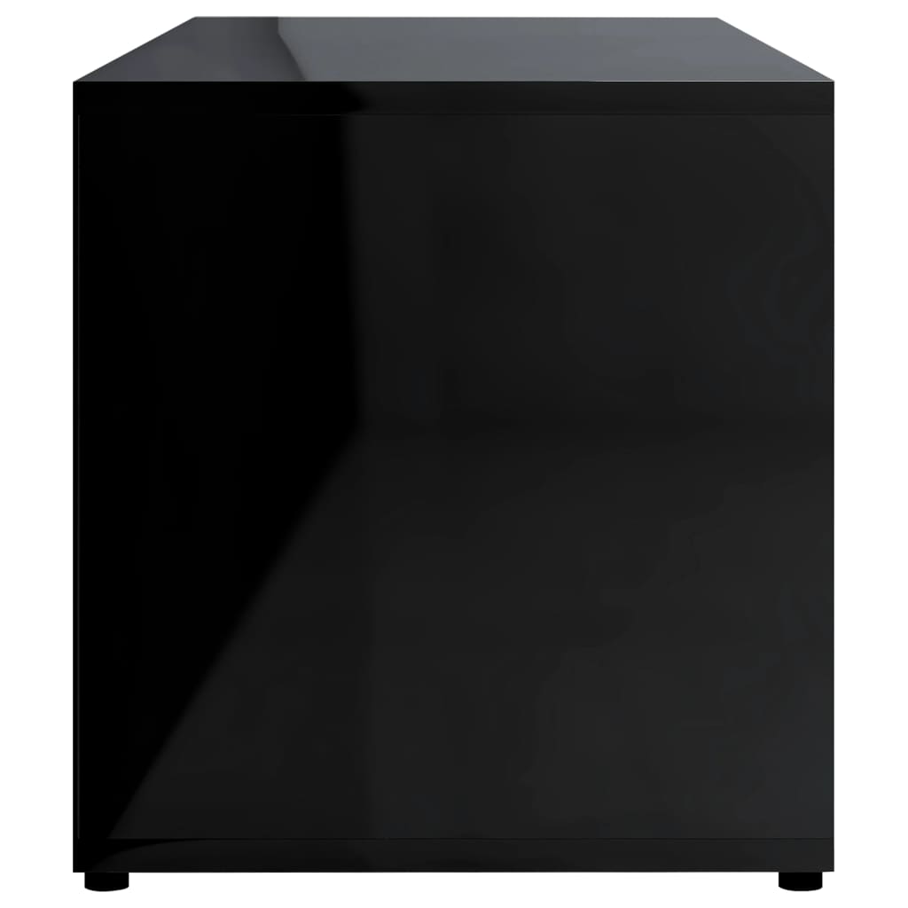 vidaXL TV skrinka, lesklá čierna 80x34x36 cm, drevotrieska