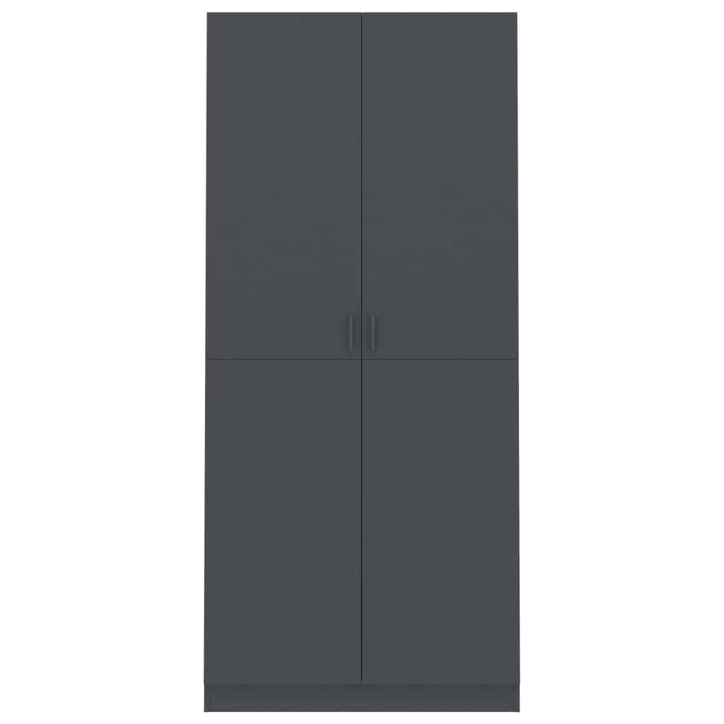 vidaXL Šatník sivý 90x52x200 cm drevotrieska