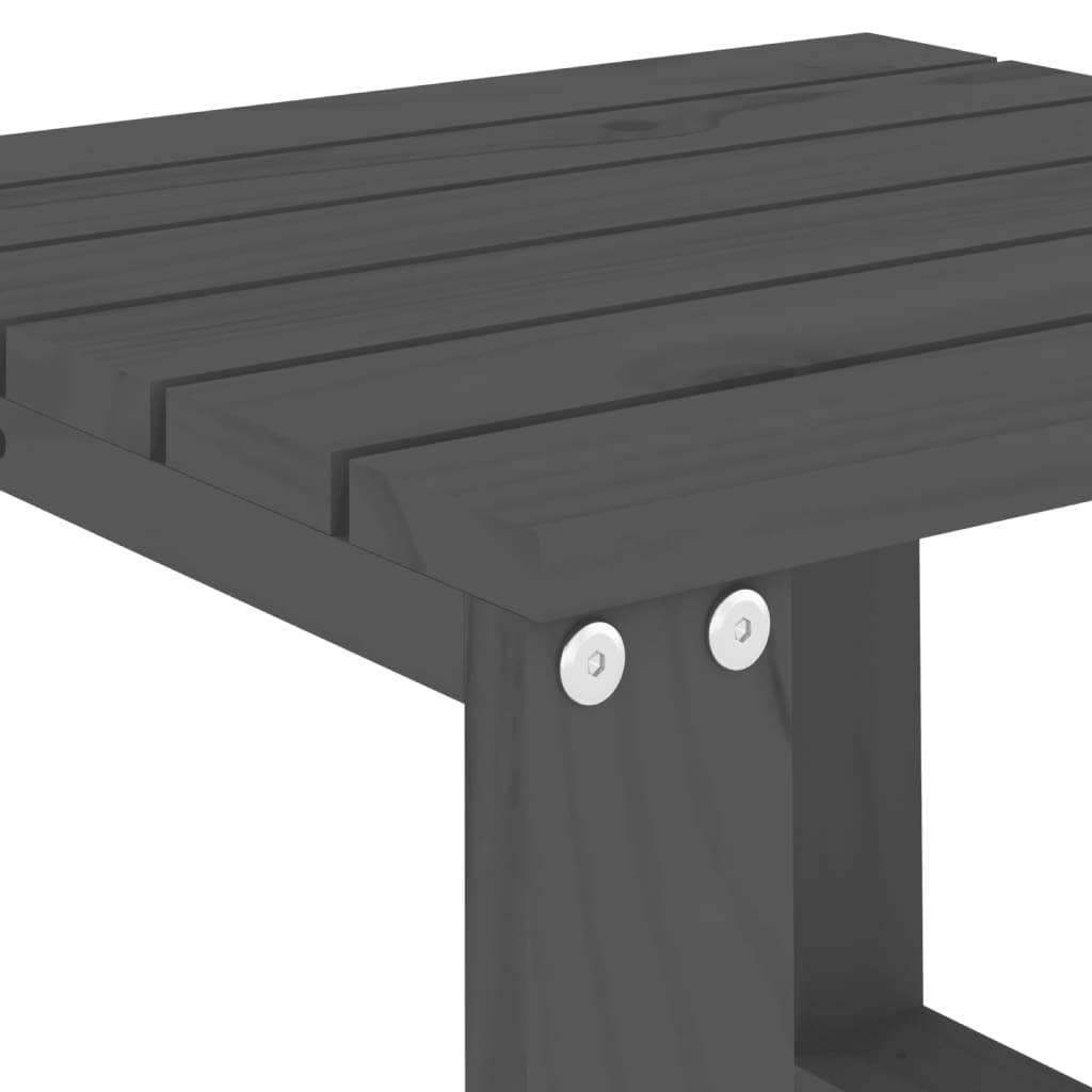 vidaXL Záhradné ležadlá 2 ks so stolíkom sivé borovicový masív