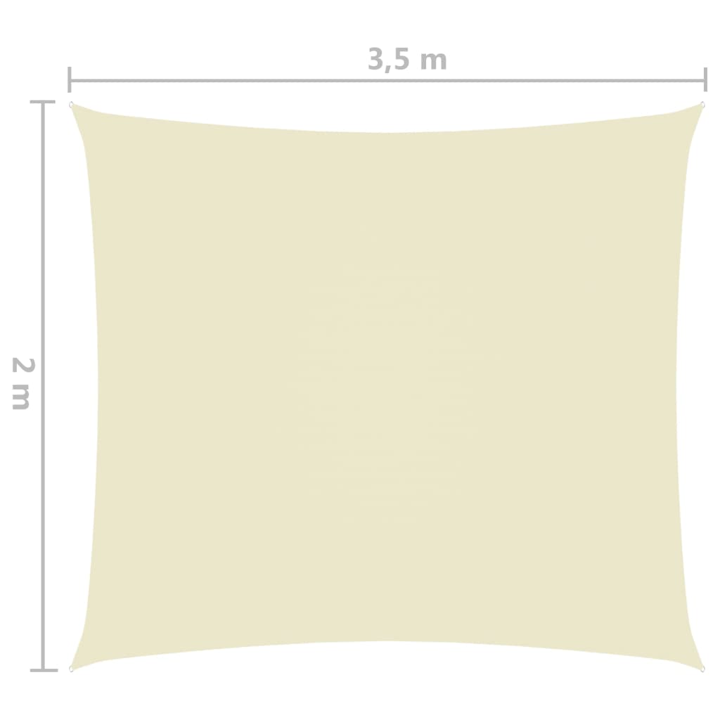 vidaXL Tieniaca plachta oxfordská látka obdĺžniková 2x3,5m krémová