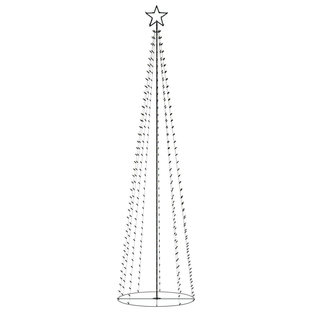 vidaXL Vianočný stromček, kužeľ, 400 LED, teplé biele svetlo 100x360cm