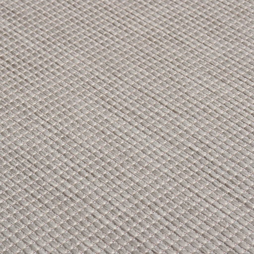 vidaXL Vonkajší koberec s plochým tkaním 80x150 cm sivohnedý